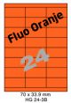 Fluo Oranje HG 24-3B - 70x33.9mm 