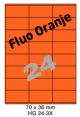 Fluo Oranje HG 24-3X - 70x36mm  