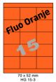 Fluo Oranje HG 15-3 - 70x52mm  