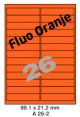 Fluo Oranje A 26-2 - 99.1x21.2mm