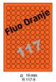 Fluo Oranje R 117-9 Dia 19mm  