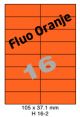 Fluo Oranje H 16-2 - 105x37.1mm