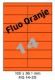 Fluo Oranje HG 14-2S - 105x38.1mm
