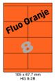 Fluo Oranje HG 8-2B - 105x67.7mm