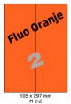 Fluo Oranje H 2-2 - 105x297mm  