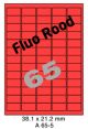 Fluo Rood A 65-5 - 38.1x21.2mm