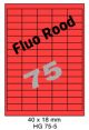 Fluo Rood HG 75-5 - 40x18mm  