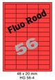 Fluo Rood HG 56-4 - 48x20mm  