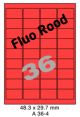 Fluo Rood A 36-4 - 48.3x29.7mm