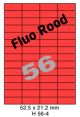 Fluo Rood H 56-4 - 52.5x21.2mm