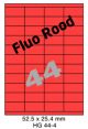 Fluo Rood HG 44-4 - 52.5x25.4mm