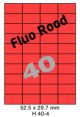 Fluo Rood H 40-4 - 52.5x29.7mm