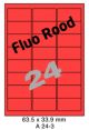 Fluo Rood  A 24-3 - 63.5x33.9mm