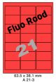 Fluo Rood A 21-3 - 63.5x38.1mm