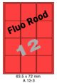 Fluo Rood A 12-3 - 63.5x72mm 