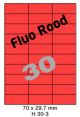 Fluo Rood H 30-3 - 70x29.7mm 