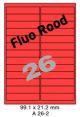 Fluo Rood A 26-2 - 99.1x21.2mm