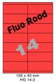 Fluo Rood HG 14-2 - 70x38.1mm