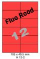 Fluo Rood H 12-2 - 105x49.5mm