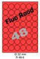 Fluo Rood R 48-6 Dia 32mm  