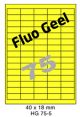 Fluo Geel HG 75-5 - 40x18mm  