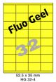 Fluo Geel HG 32-4 - 52.5x35mm