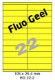 Fluo Geel HG 22-2 - 105x25.4mm 