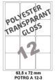 Polyester Transparant Gloss A 12-3 - 63.5x72mm 