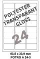 Polyester Transparant Gloss A 24-3 - 63.5x33.9mm