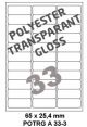 Polyester Transparant Gloss A 33-3 - 65x25 4mm 