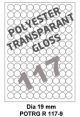Polyester Transparant Gloss R 117-9 Dia 19mm  