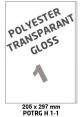 Polyester Transparant Gloss H 1-1 - 210x297mm  