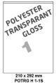 Polyester Transparant Gloss H 1-1S - 210x292mm  