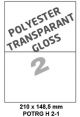 Polyester Transparant Gloss H 2-1 - 210x148 5mm 