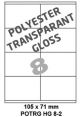Polyester Transparant Gloss HG 8-2 - 105x71mm  