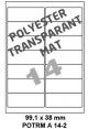 Polyester Transparant Mat A 14-2 - 99 1x38 1mm