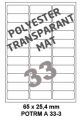 Polyester Transparant Mat A 33-3 - 65x25 4mm 