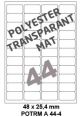 Polyester Transparant Mat A 44-4  48x25 4mm 