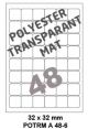 Polyester Transparant Mat A 48-6 - 32x32mm  