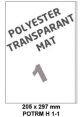 Polyester Transparant Mat H 1-1 - 210x297mm  