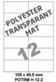 Polyester Transparant Mat H 12-2 - 105x49 5mm 