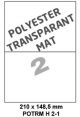 Polyester Transparant Mat H 2-1 - 210x148 5mm 