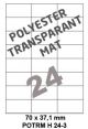 Polyester Transparant Mat H 24-3 - 70x37.1mm