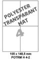 Polyester Transparant Mat H 4-2 - 105x148 5mm 