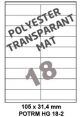 Polyester Transparant Mat HG 18-2 - 105x31 4mm 