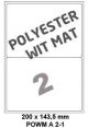Polyester Wit Mat A 2-1 - 200x143 5mm 