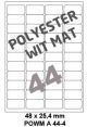 Polyester Wit Mat A 44-4  48x25 4mm 
