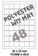 Polyester Wit Mat A 48-6 - 32x32mm  