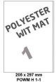 Polyester Wit Mat H 1-1 - 210x297mm  