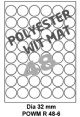 Polyester Wit Mat R 48-6 Dia 32mm  